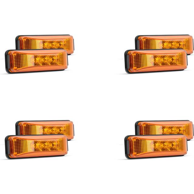 8 Pcs 3.9 Inch 3 Truck Trailer Front Rear LED Side Marker Light Indicator Lamp Rock Light for Trailer Boat-
