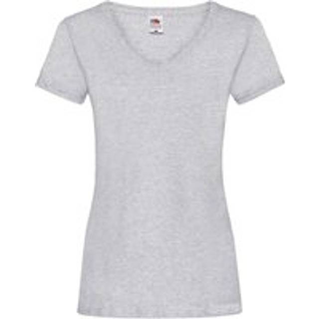 Fruit Of The Loom 61398 Lady-Fit Valueweight V-Neck T-Shirt Heather Gr