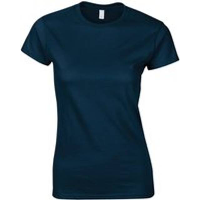 (18 UK, Navy) Gildan Womens/Ladies Softstyle Plain Ringspun Cotton Fitted T-Shirt