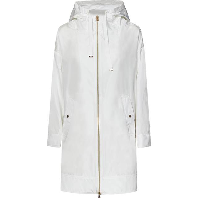 Herno Women's Waterproof 3/4 Sleeve Parka Techn Taffeta in White | Size 38 | GC000444D12483 (38)