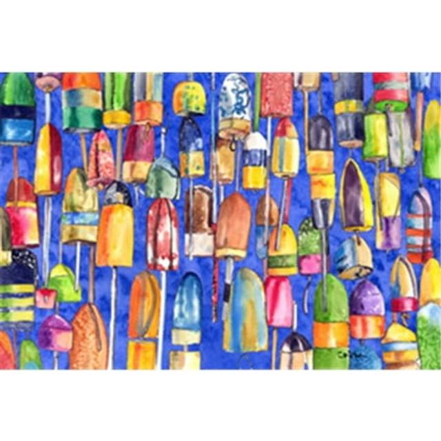 """""Caroline's Treasures 8723PLMT Lobster Buoys Fabric Placemat  Multicolor"""""