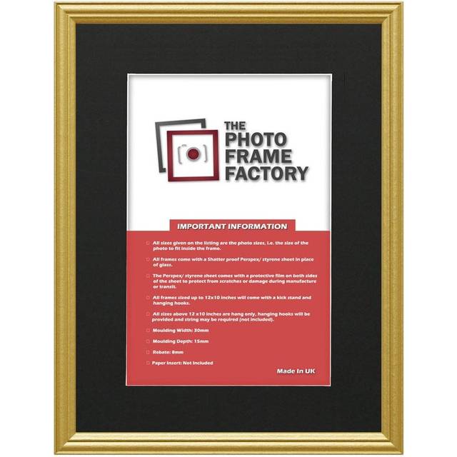 (Gold Frame Black Mount, 8x6 Pic (10x8 Frame)) Gold Antique Traditional Style Photo Frames Picture Frames Poster Frame With Multicolored Mounts