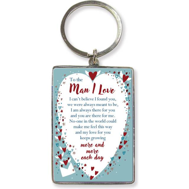 To The Man I Love Metallic Keyring Lovely Birthday Christmas Gift Idea