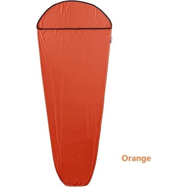(Orange) Outdoor travel high elasticity sleeping bag liner portable carry sheet