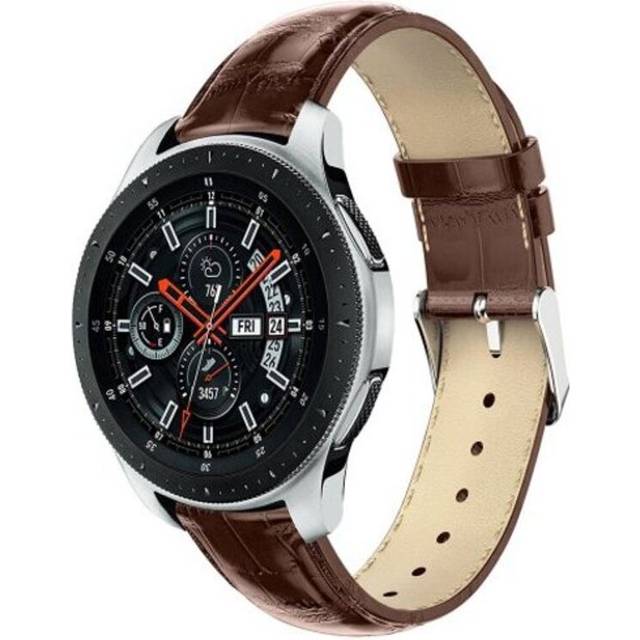 Leather Watch Band Strap For Samsung Galaxy 46Mm / S3 Frontier Classic Deep Coffee Watch Bands