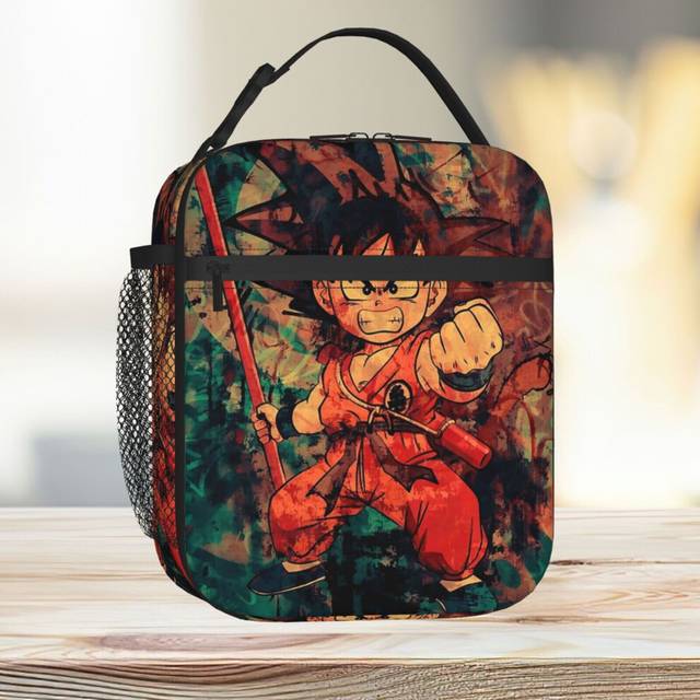 Lunch Bag Kid Goku Tote Insulated Cooler Kids School Travel