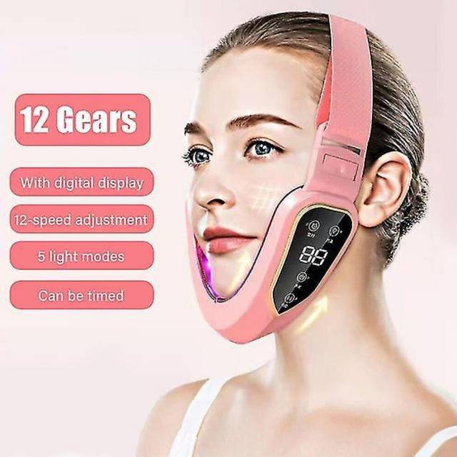 Facial Lifting Device Led Photon Therapy Facial Slimming Vibration Massager Double Chin V-shaped