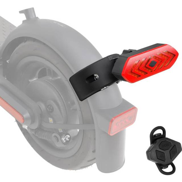 Chronus Bike Scooter Tail Light with Turn Signals Wireless Remote Control Bicycle Rear Light Back USB Rechargeable Ultra Bright Safety Warning(Black)