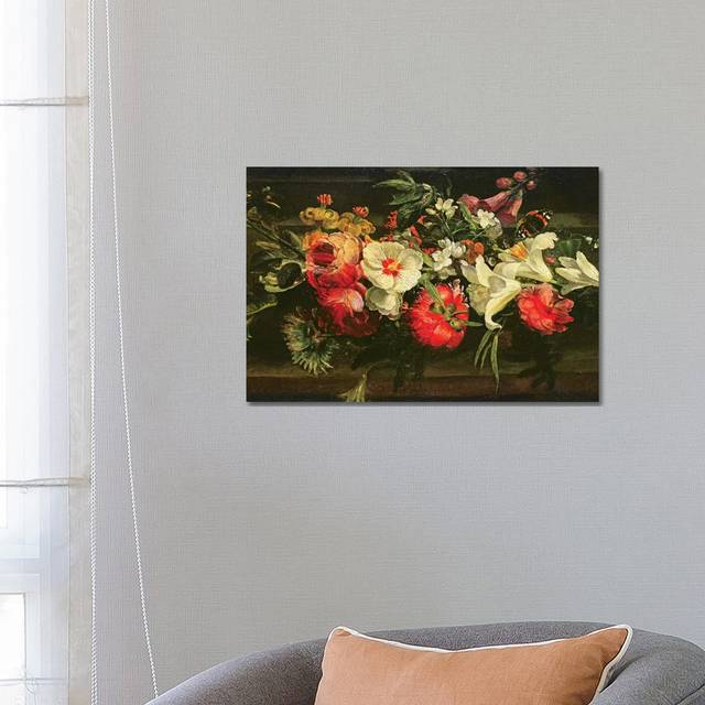 Still Life with Roses, Lilies and Other Flowers by Rachel Ruysch - Wrapped Canvas Graphic Art (45.72cm H X 66.04cm W)