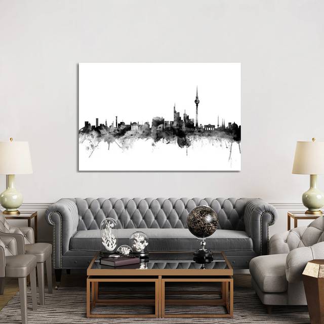 Berlin, Germany in Black & White by Michael Tompsett - Wrapped Canvas Print (152.5 cm H x 101.5 cm W)