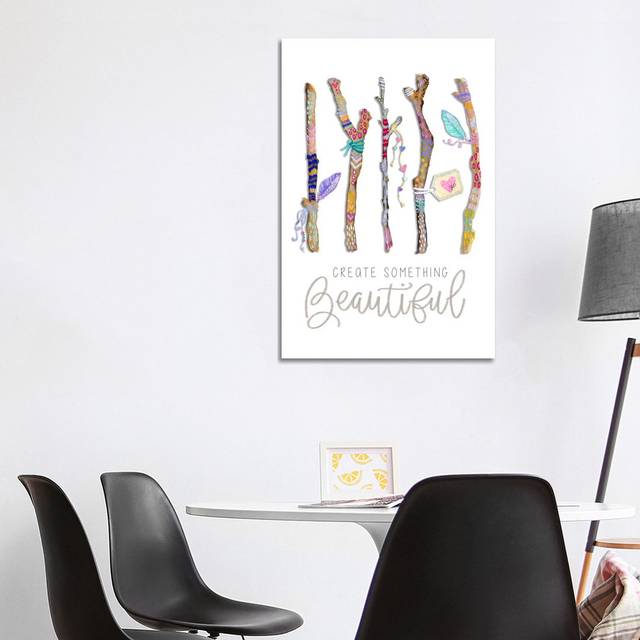 Create Something Beautiful: Boho Twigs by Stephanie Corfee - Wrapped Canvas Art Prints (101.6 cm H  x 66.04 cm W)