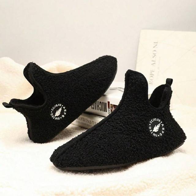 SHEIN Men&#39;s Warm And Comfortable Anti-Slip Ankle Slippers With Knitted Lining, Suitable For Indoor Walking, Autumn And Winter