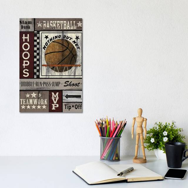 Basketball Hoops by Linda Spivey - Wrapped Canvas Art Prints (30.48 cm H  x 20.32 cm W)