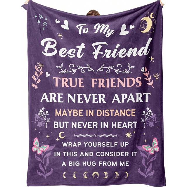 SHEIN 1pc Best Friend Blanket Gifts, Friendship Blanket Gifts For Women, Work Bestie, BFF, Soul Sister, For Women Friends On Mother&#39;s Day, Birthday, Christm