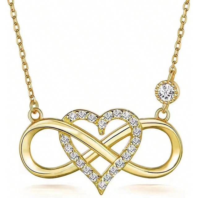 SHEIN Love Forever Heart Pendant Necklace Jewelry Gifts Valentine&#39;s Day Jewelry Gifts Valentines, Mom, Mother, Mother&#39;s Day, Gift