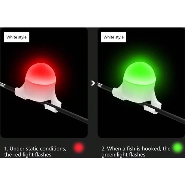Fiskebete Alarm Lampa Synlig Till 100 m Fiske Klockor Med Intelligent Rörelse Sensor För Alla Nattfiske - Vitt (2,9*2,5 cm)
