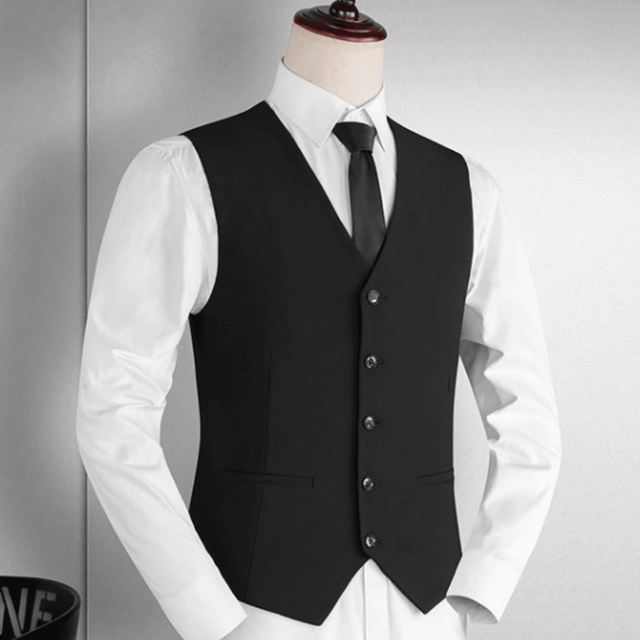 SHEIN Men Slim Fit Suit Vest Korean Style Business Casual Formal Dress Waistcoat For Wedding Party