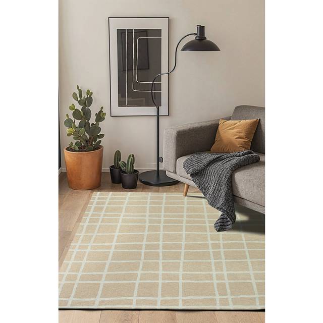 Canby Machine Woven Flatweave Beige Area Rug (Rectangle 170 x 240cm)