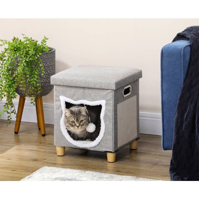 42cm H Cat Tree - Grey (42cm H X 35.5cm W X 35.5cm D)