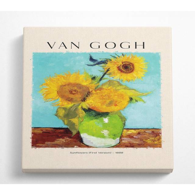 Sunflowers 1888By Van Gogh - Wrapped Canvas Art Prints (50.8cm H x 50.8cm W x 10cm D)
