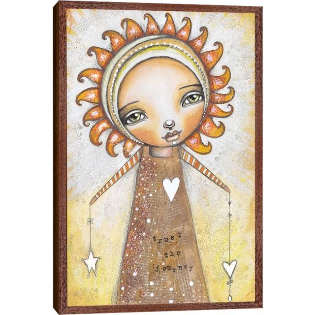 The Beacon Of Light - Print on Canvas - Classic Brown Wood Framed (152.4cm H x 101.6cm W x 3.81cm D)