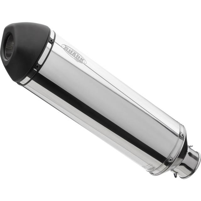 SHARK EXHAUST DSX-5 polished aluminium/end cap coated stainless steel matt black silver