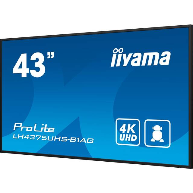 iiyama LH4375UHS-B1AG 43' IPS 4K UHD Monitor - 3840x2160 Resolution, 8ms Response Time, 24/7 Operation, 500 cd/m2 Brightness, 1200:1 Contrast Ratio, 3x HDMI