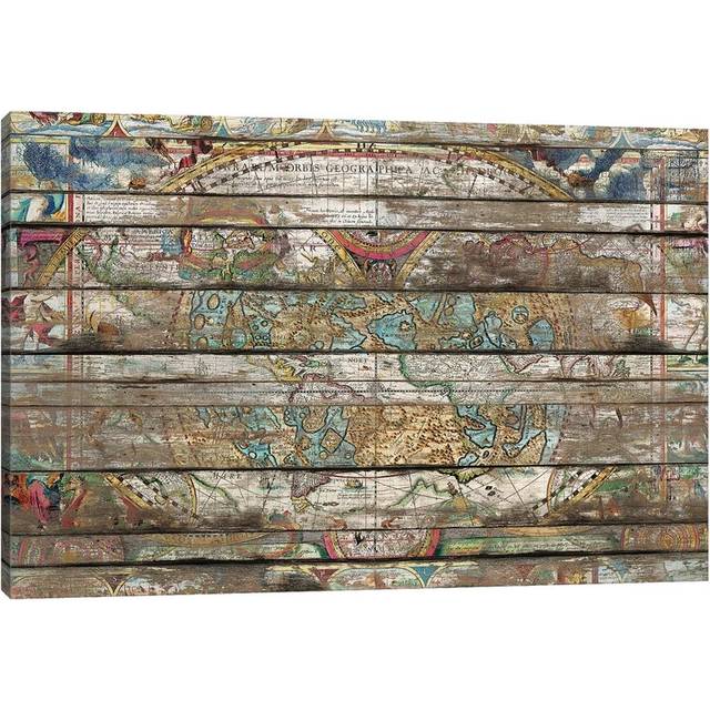 Hidden Worlds (Old Maps) by Diego Tirigall - Wrapped Canvas Art Prints (30.48cm H x 45.72cm W x 1.91cm D)