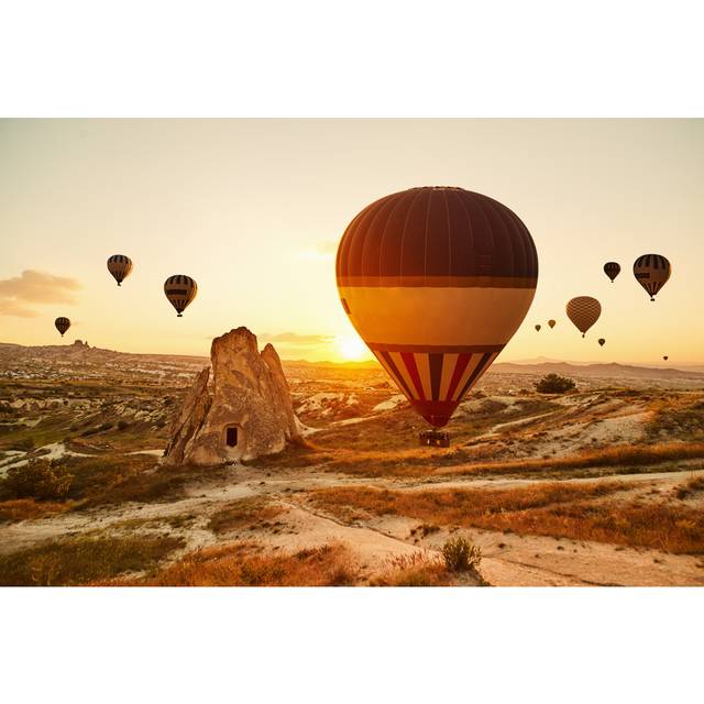 Hot Air Balloons by Millionsjoker - Wrapped Canvas Art Prints - Orange (51cm H x 76cm W)