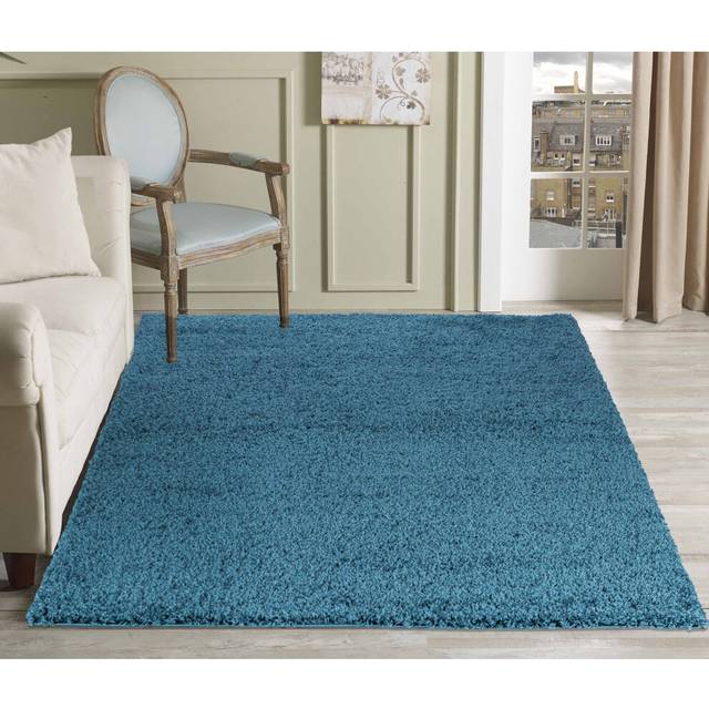 Desire Rugs Oxford Teal Plain Shaggy Rug 120 x 170cm