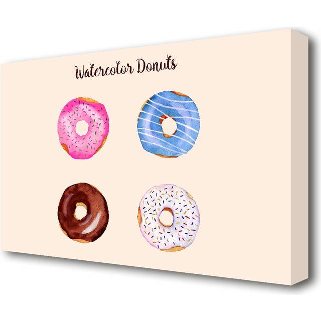 Donut Delight Kitchen - Wrapped Canvas Painting Print (35.6cm H x 50.8cm W x 4.4cm D)