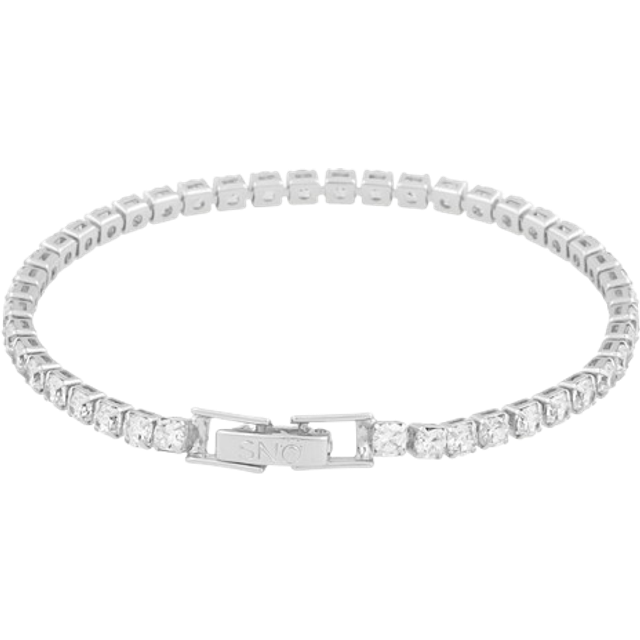 Snö of Sweden Siri Stone Bracelet Silver/Clear