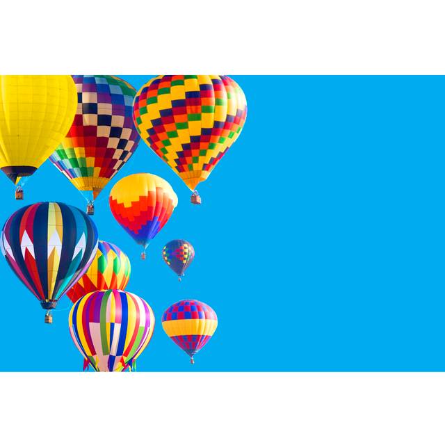 Hot Air Balloons by Jodi Jacobson - Wrapped Canvas Art Prints - Blue (20cm H x 30cm W)