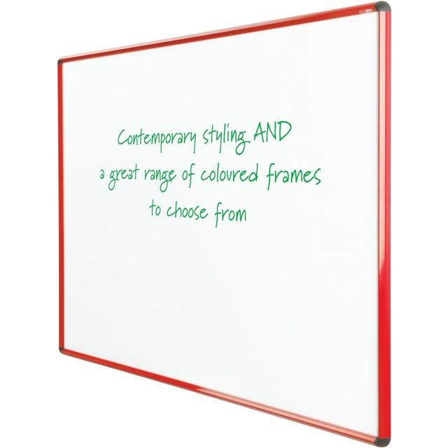 Symple Stuff Magnetic Whiteboard Red 120cm H x 180cm W