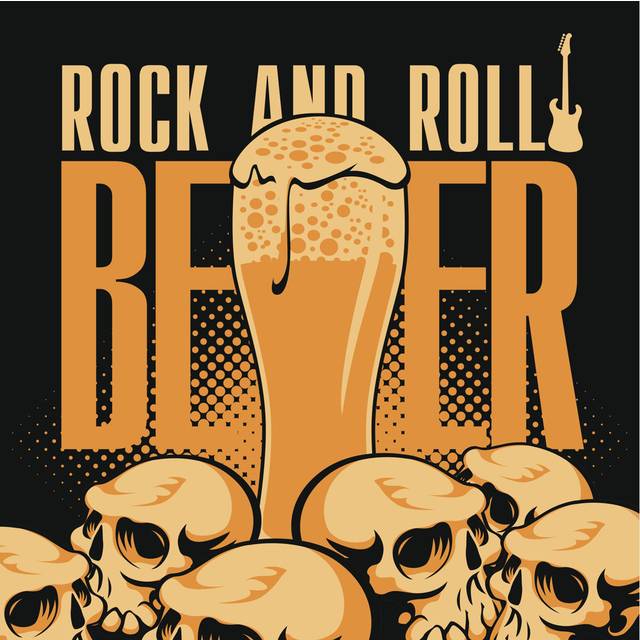 Beer And Rock &#39;&#39;N&#39;&#39; Roll (122cm H x 122cm W x 3.8cm D)