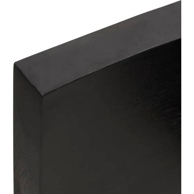 Wall Shelf Treated Solid Wood Oak - DarkBrown (6cm H x 80cm W x 50cm D)