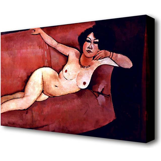 Act on a Sofa Almaiisa by Amedeo Modigliani - Wrapped Canvas Painting Print (81.3 cm H x 121.9 cm W)