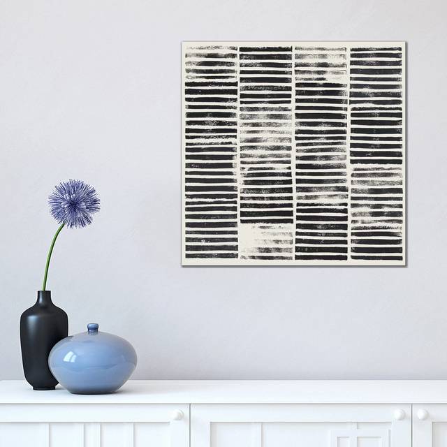 Stripe Block Prints I by - Wrapped Canvas Graphic Art (45.72 cm H x 45.72 cm W x 1.91 cm D)