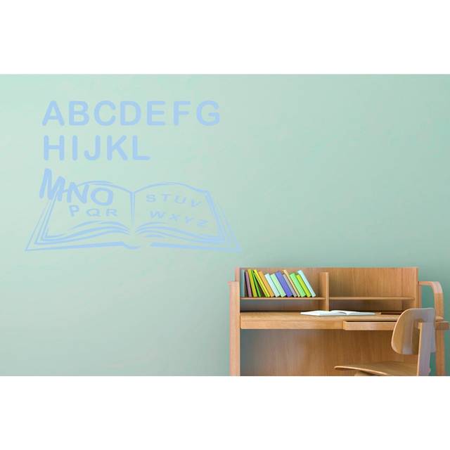 Alphabet Book Wall Sticker - Light Blue (Medium)