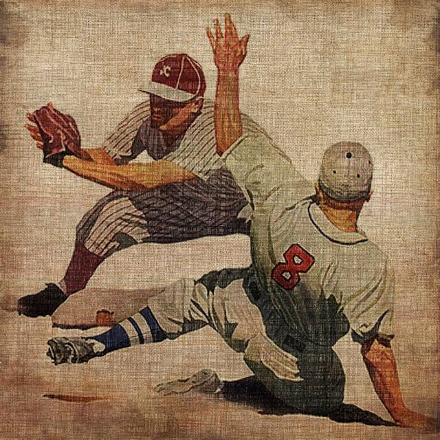 Vintage Sports VII By John Butler - Wrapped Canvas Painting Print (76cm H x 76cm W)
