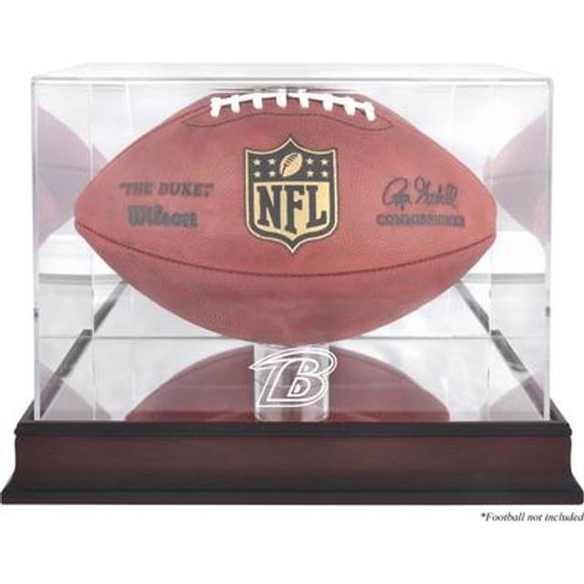 Baltimore Ravens Mahogany Football Logo Display Case with Mirror Back