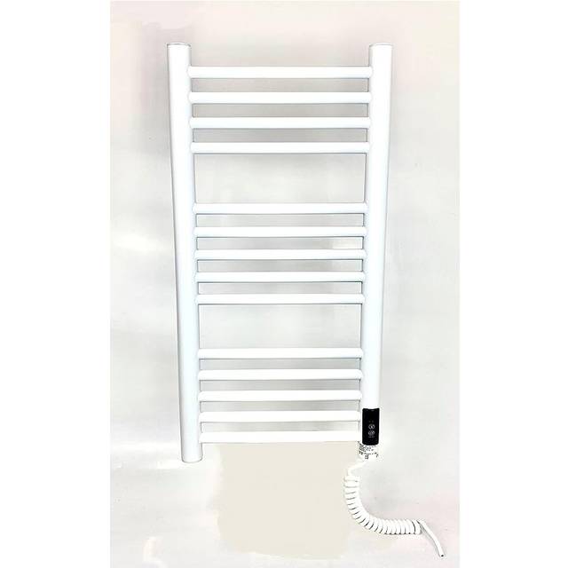 Greenedhouse - Belfast Dry Electric White Stainless Steel Towel Rail 720mm High 400mm Wide Energy Efficient