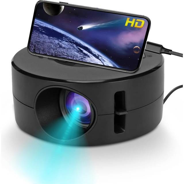 Mini Led Projector, Portable Movie Projector For Kids Gift, Smart Projector With Same Screen For Smartphone Tablet, Hd Pocket Projector With Usb And R