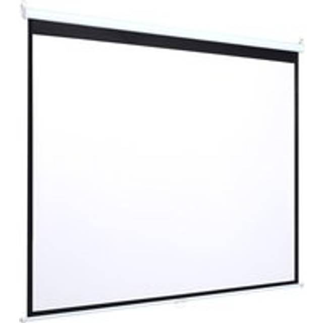 72" Manual Wall/Ceiling Mounted Projector Screen - White - One Size