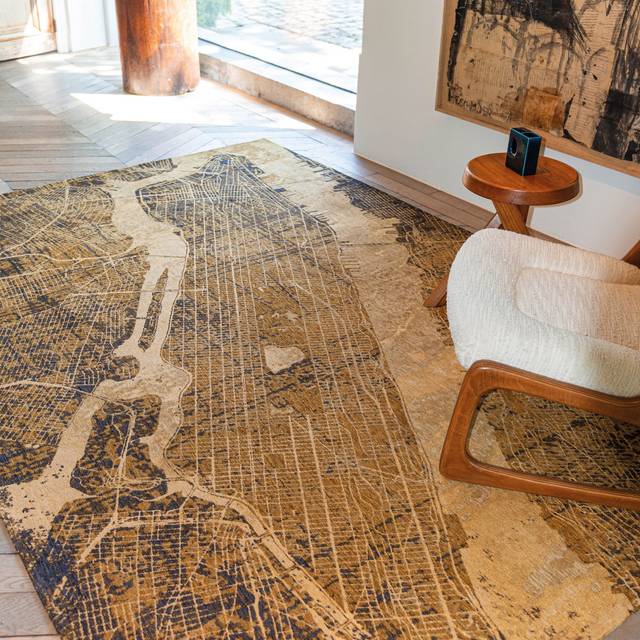Gatsby Gold Cities 240 x 340 cm Rug - Black (240x340cm)
