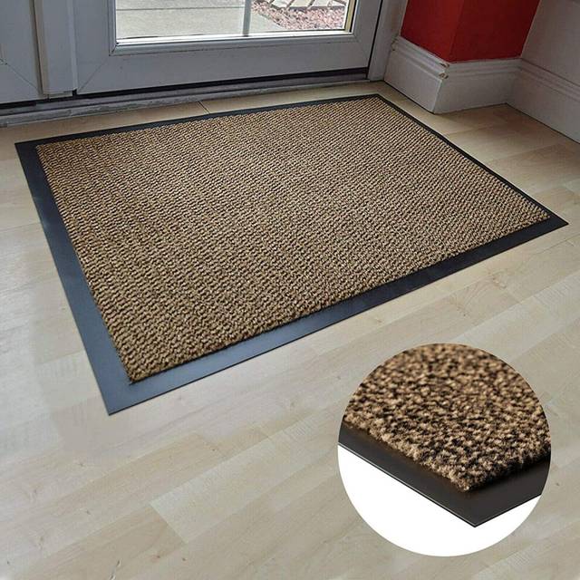Abaseen Brown Heavy Duty Non Slip Rubber Barrier Doormat-60 X 180Cms