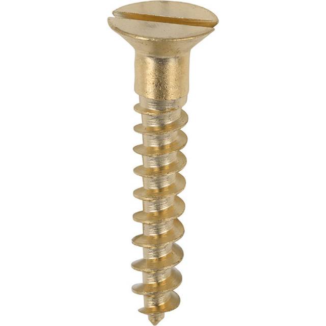TIMCO Solid Brass Countersunk Woodscrews - 8 x 1