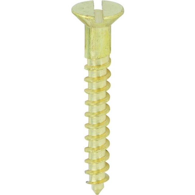 TIMCO Solid Brass Countersunk Woodscrews - 8 x 1 1/4