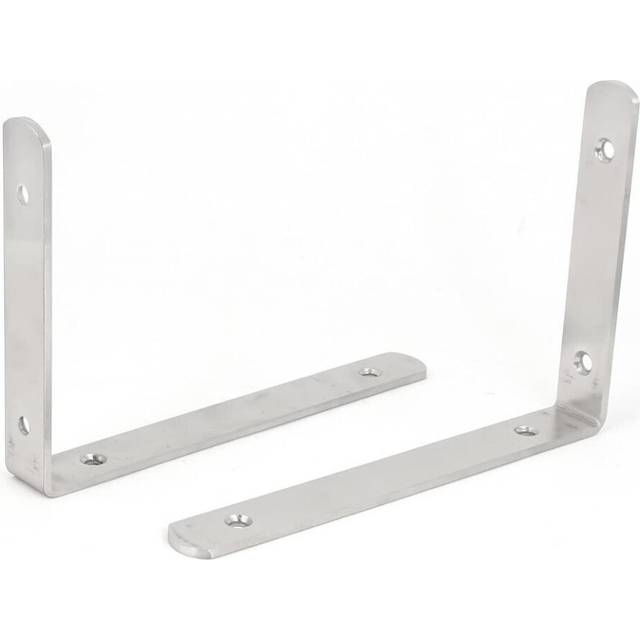 uxcell a16061400ux0208 Angle Bracket 200Mm x 140Mm Stainless Steel L Shaped Wall Mounted Angle Bracket Brace 2Pcs