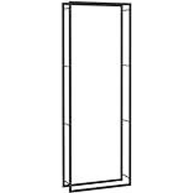 vidaXL Vedställ matt svart 80x28x222 cm stål